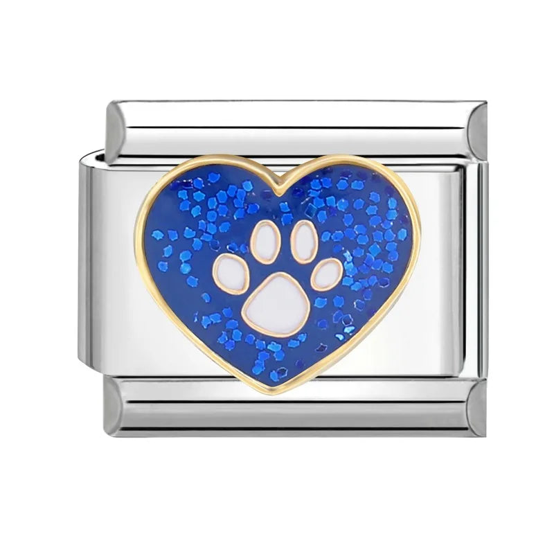Blue Heart with Paw