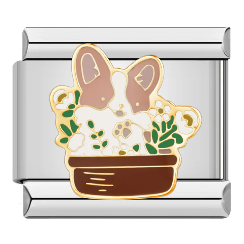 Corgi in Planter